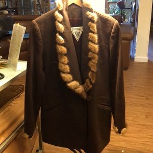 Wool and mink jacket